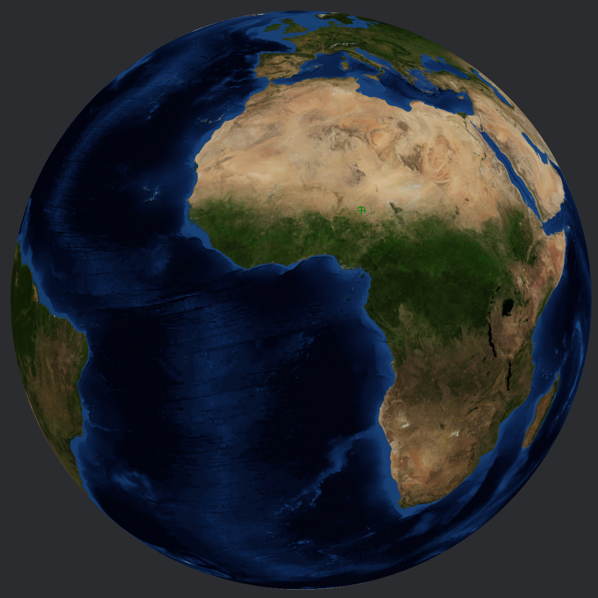Erde Blue Marble - Bevy Terrain Rendering der Erde